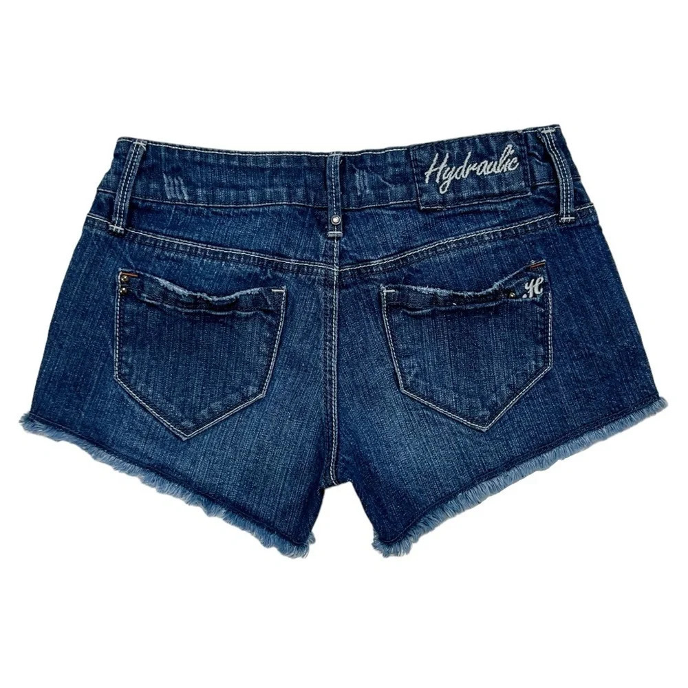 Y2K Hydraulic Jeans Low Rise Mini Denim Shorts